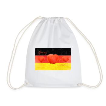 Allemagne Coquelicot Allemagne Drapeau - Sac de sport léger - blanc - Devant