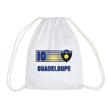 Guadeloupe Football Team - Drawstring Bag - white - Front