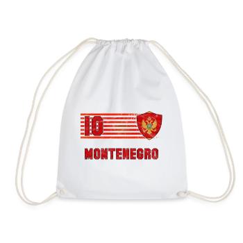 Montenegro Football Team - Drawstring Bag - white - Front