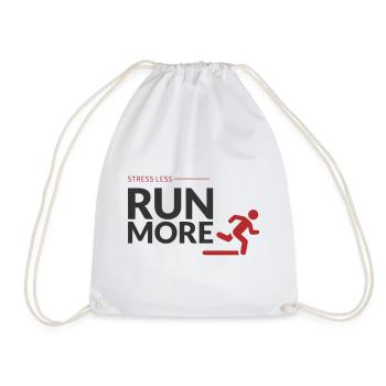 Stress less, run more! - Drawstring Bag - white - Front
