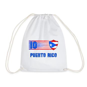 Puerto Rico Fußball Mannschaft - Turnbeutel - Weiß - Vorne