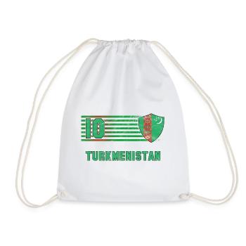 Turkmenistan Fußball Mannschaft - Turnbeutel - Weiß - Vorne