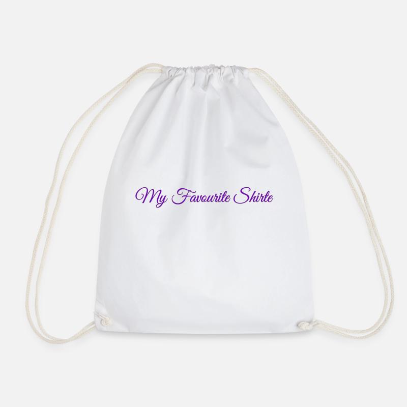 My Favourite Shirte - Drawstring Bag - white