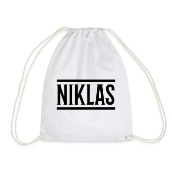 niklas name - Turnbeutel - Weiß - Vorne