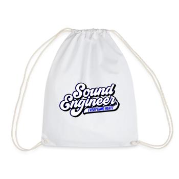 Sound Engineer Everything Hertz | Colors can be changed - Drawstring Bag - white - Front