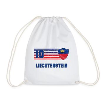 Liechtenstein Fußball Mannschaft - Turnbeutel - Weiß - Vorne