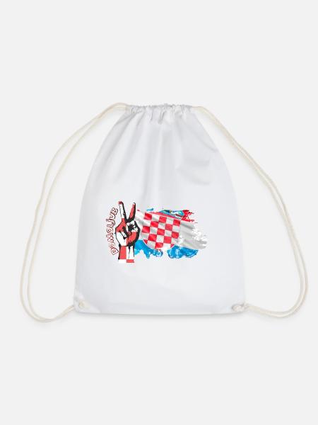 Kroatien Kroatisch Hrvatska Kroaten Kroaten Kroaten - Turnbeutel - Weiß