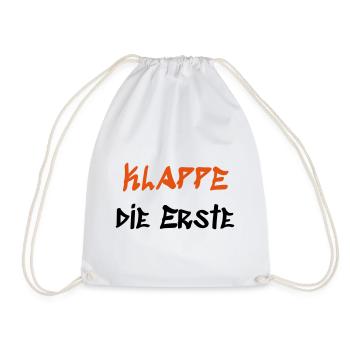 Klappe die Erste - Turnbeutel - Weiß - Vorne