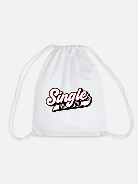 Ich bin Single | Farben änderbar - Turnbeutel - Weiß