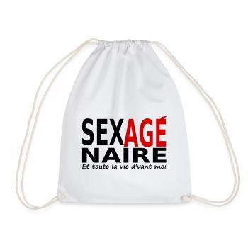 Anniversaire / Naissance / Cadeau / Sexagénaire - Sac de sport léger - blanc - Devant