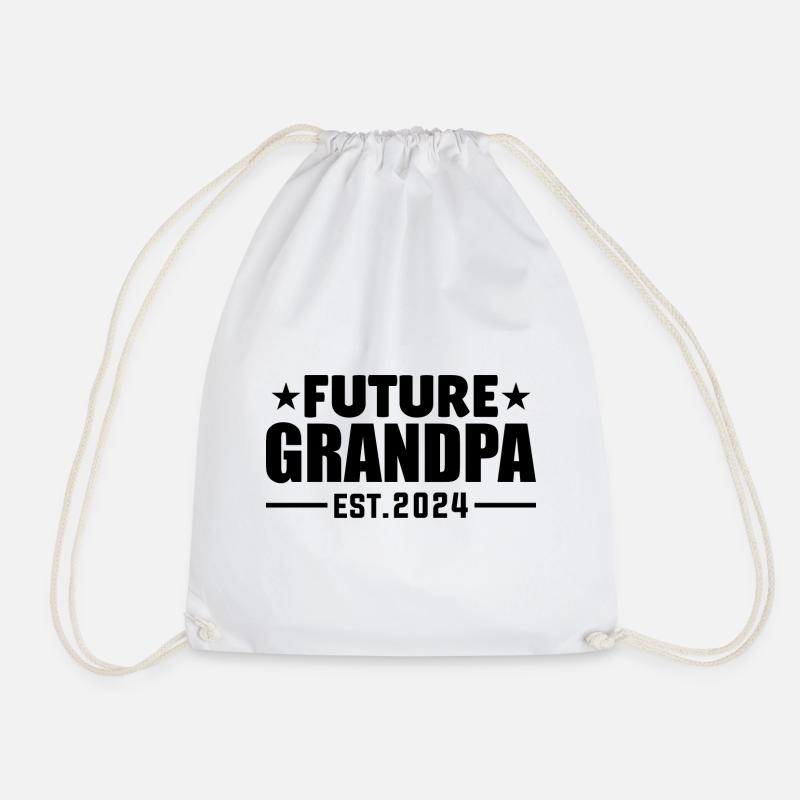 Future Grandpa - Grandpa To Be - Drawstring Bag - white