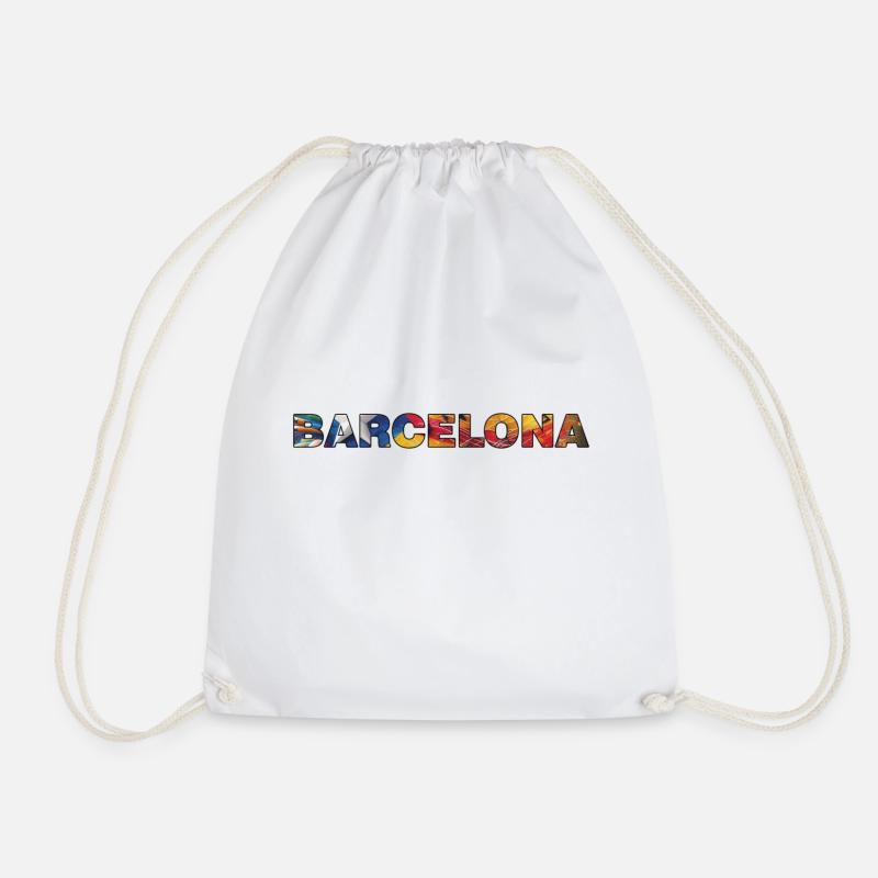 Exclusive Barcelona T-shirt - Drawstring Bag - white