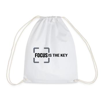 photographer photograph focus objectively - Drawstring Bag - white - Front