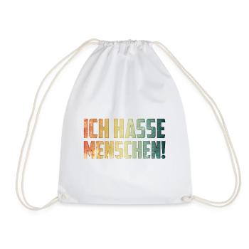 Ich hasse Menschen - Turnbeutel - Weiß - Vorne