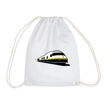 TRAIN - Train - Chemin de fer - Drawstring Bag - white - Front