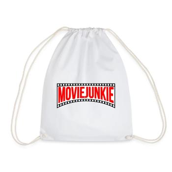 Colors can be changed | Movie Junkie - Drawstring Bag - white - Front