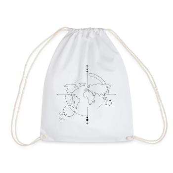 Compass - Drawstring Bag - white - Front