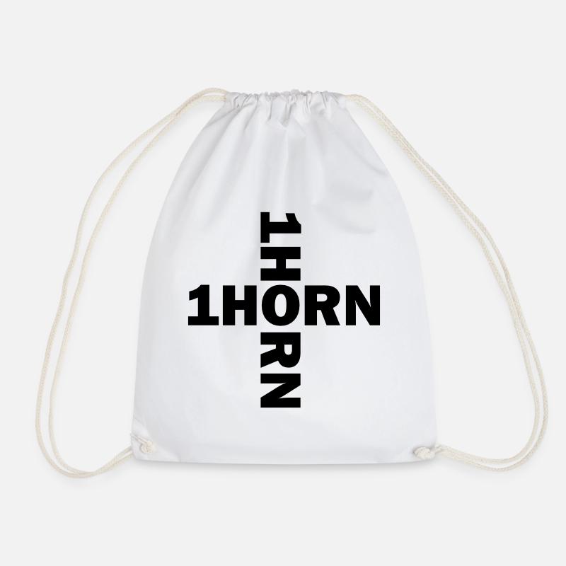 Einhorn gekreuzt - Turnbeutel - Weiß