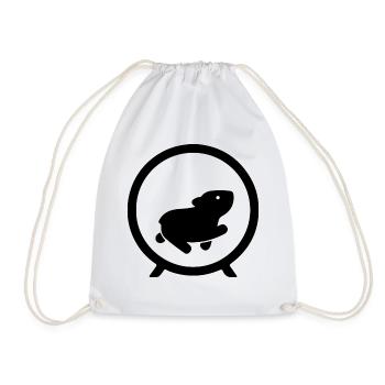 Hamster 9 to 5 burnout - Drawstring Bag - white - Front