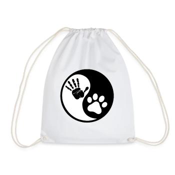 Chiens et humains - Sac de sport léger - blanc - Devant