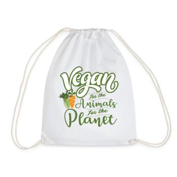 Idée de cadeau de végétarien végétarien - Sac de sport léger - blanc - Devant