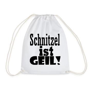 Schnitzel is cool - Drawstring Bag - white - Front