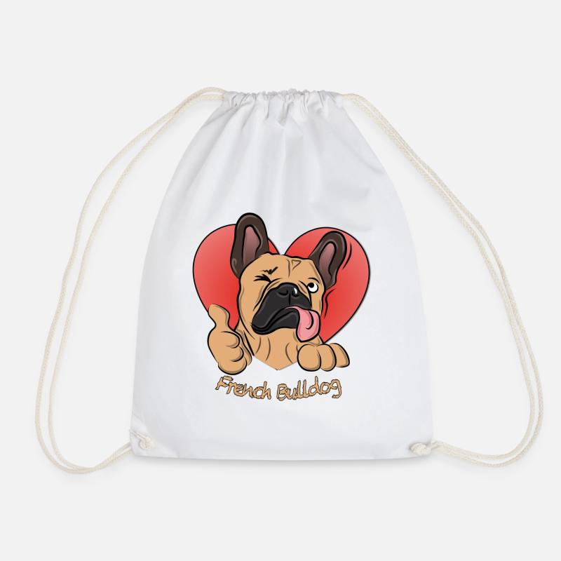 Bouledogue français - Sac de sport léger - blanc