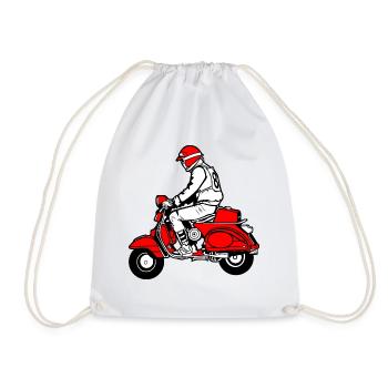 Roller Moped - Turnbeutel - Weiß - Vorne