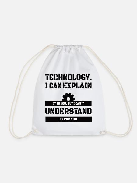 COMPUTER TEACHER: I Can Explain Technology - Turnbeutel - Weiß