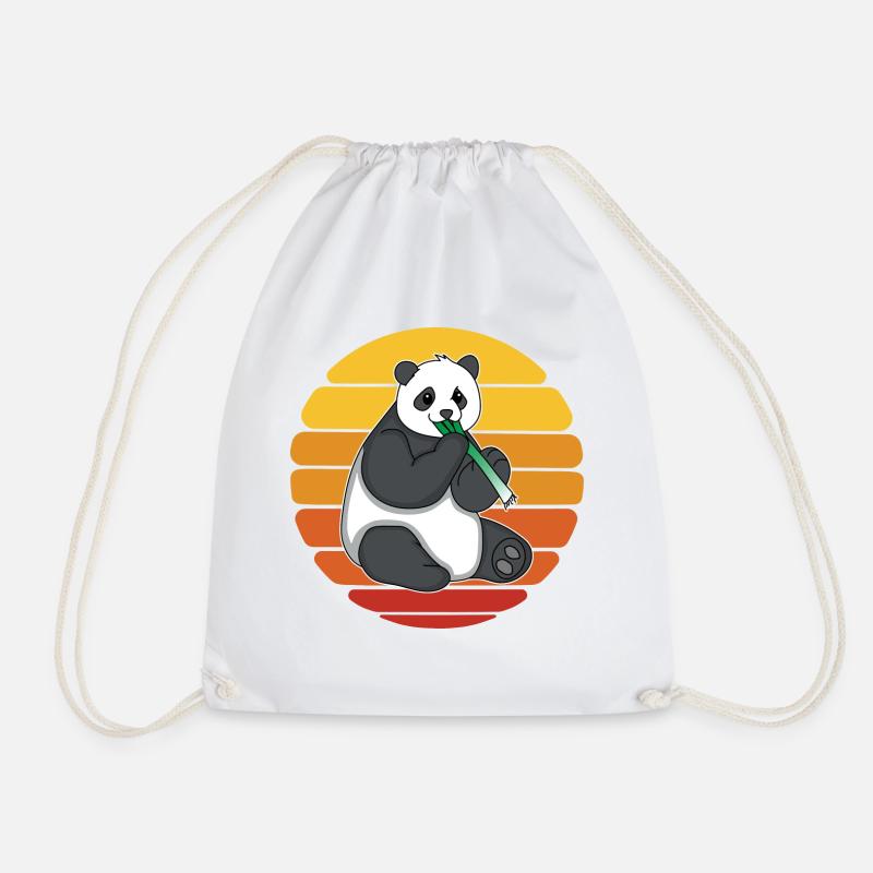 Panda panda ours mange panda panda - Sac de sport léger - blanc