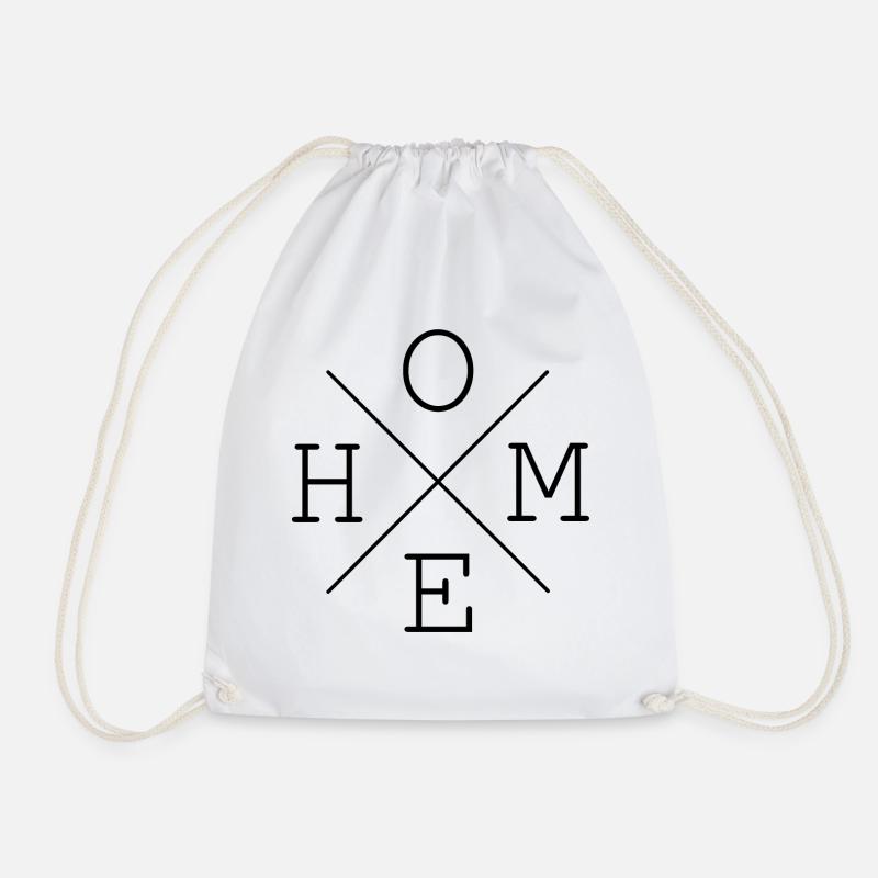 home home home sweet home home gift idea - Drawstring Bag - white