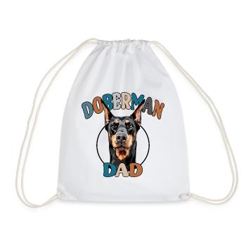 Doberman Papa Chiens Chien Dobie Wilsigns - Sac de sport léger - blanc - Devant