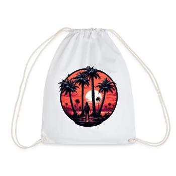 Strand / Insel / Urlaub / Sommer / Sonne / Meer - Turnbeutel - Weiß - Vorne