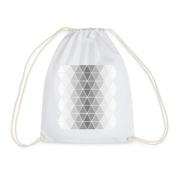 Grey Gradient Pattern - Drawstring Bag - white - Front