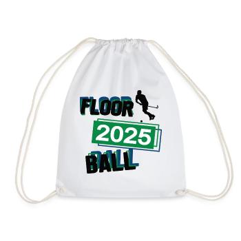 Floorball Spieler Team Turnier Mannschaft in 2025 - Turnbeutel - Weiß - Vorne