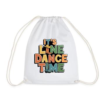 Line Dance Time Line Dancing my passion - Drawstring Bag - white - Front