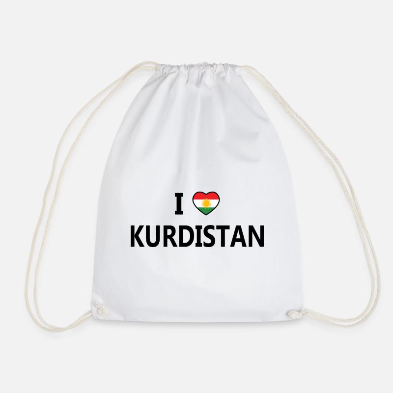 Kurdistan Flagge Bakur Bashur Rojava Rojhlt Newroz - Turnbeutel - Weiß