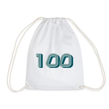 100. 100 JAHRE. 100-JÄHRIGES JUBILÄUM. GEBURTSTAG 100 - Turnbeutel - Weiß - Vorne