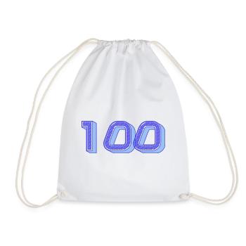 100. 100 JAHRE. 100-JÄHRIGES JUBILÄUM. GEBURTSTAG 100 - Turnbeutel - Weiß - Vorne