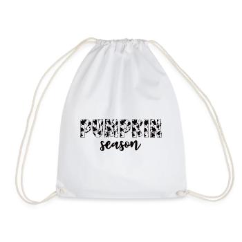 Pumpkin Season Cute Fall - Drawstring Bag - white - Front