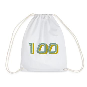 100. 100 ANS. 100e ANNIVERSAIRE. ANNIVERSAIRE 100  - Sac de sport léger - blanc - Devant