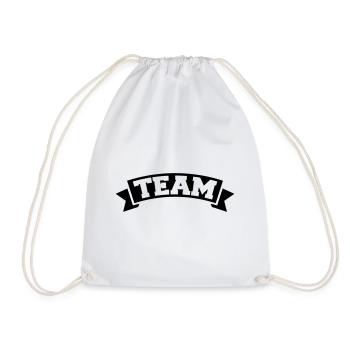 team banderole - Drawstring Bag - white - Front