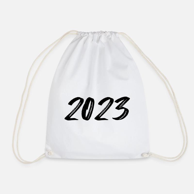 2023 weiß Silvester Neujahr - Turnbeutel - Weiß