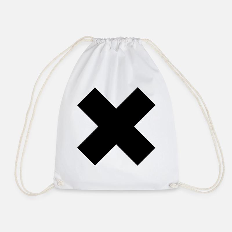 X - Simple Cross - Turnbeutel - Weiß