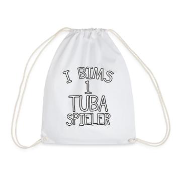 I BIMS 1 TUBA SPIELER SHIRT LUSTIGES TUBA - Turnbeutel - Weiß - Vorne
