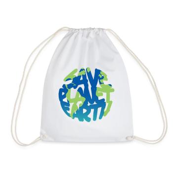 SAVE Planet Earth (Vivid) - Drawstring Bag - white - Front