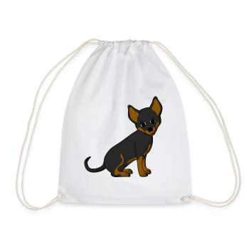 Chihuahua black - Sac de sport léger - blanc - Devant