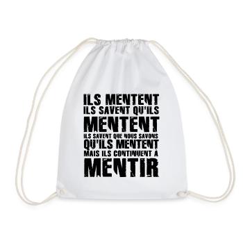 ils mentent ils savent qu'ils mentent - Sac de sport léger - blanc - Devant