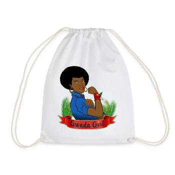 Gwada girl Femme Forte Guadeloupe Drapeau - Sac de sport léger - blanc - Devant
