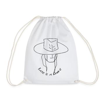 Motif de la silhouette du chapeau - Sac de sport léger - blanc - Devant